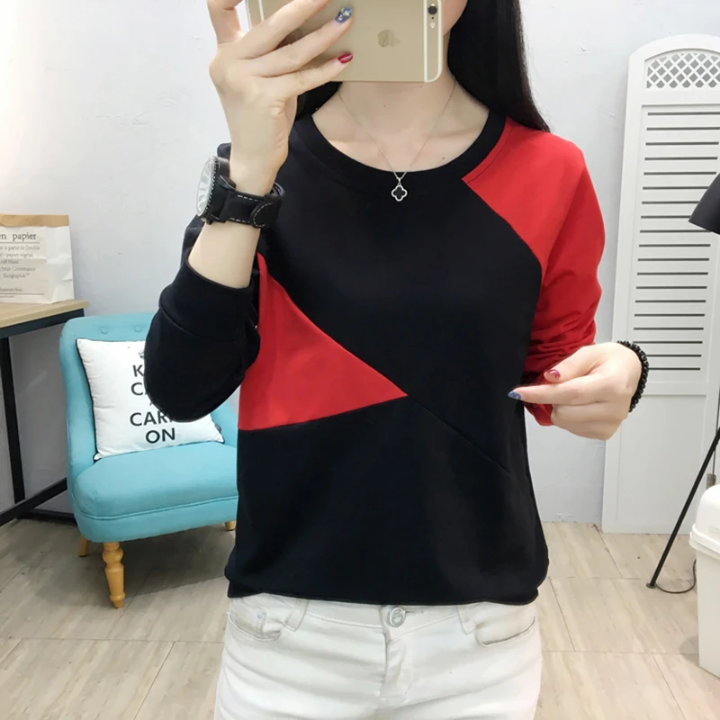 

Женский Базовый Топ с длинным рукавом, повседневная Осенняя женская футболка