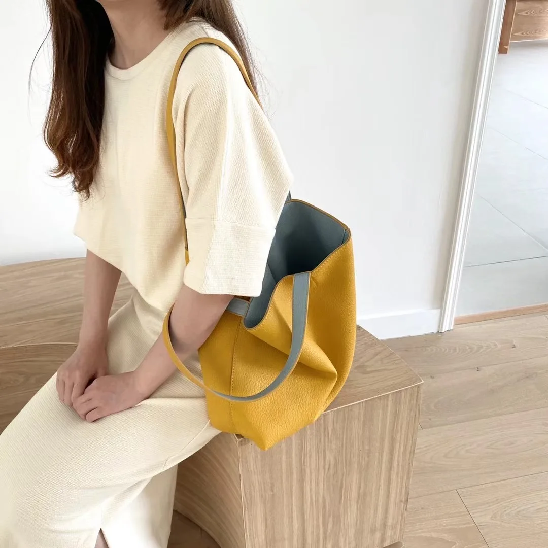 Новинка 2021 женская дизайнерская двухсторонняя цветная сумка тоут для женщин