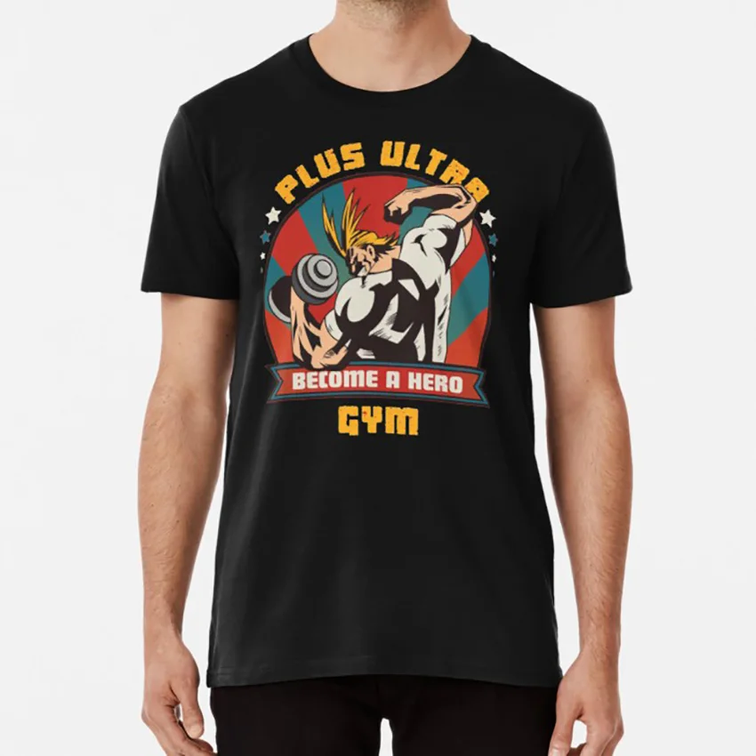 Футболка hero Academy Plus Ultra Gym all might boku no hero Academy bnha mha plus ultra oru maito Аниме Манга отрицательное пространство
