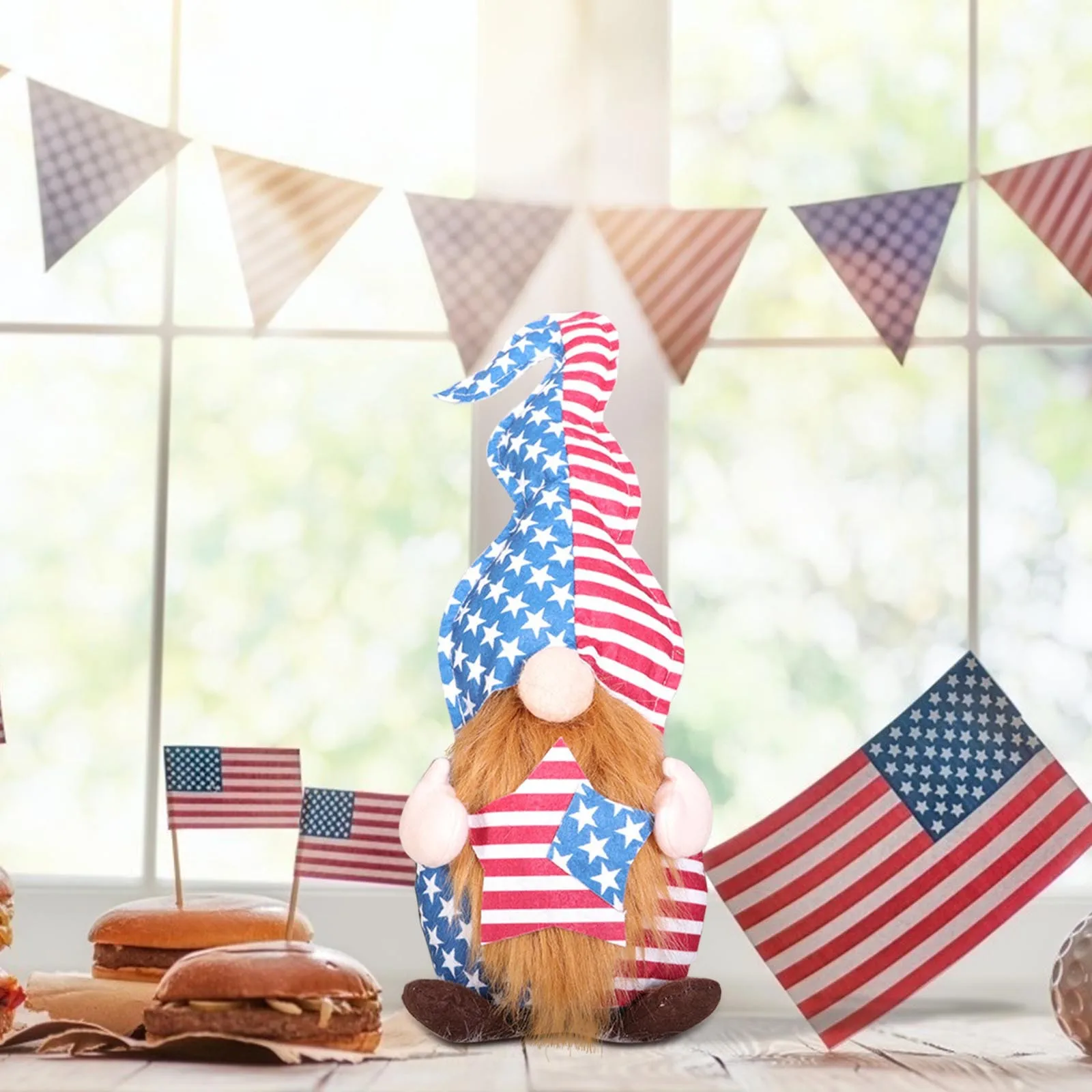 

Independence Day Gnome Doll Handmade Gnomes Plush Faceless Doll Decorations Ornament Decoration Accessories Hot Sale 2021