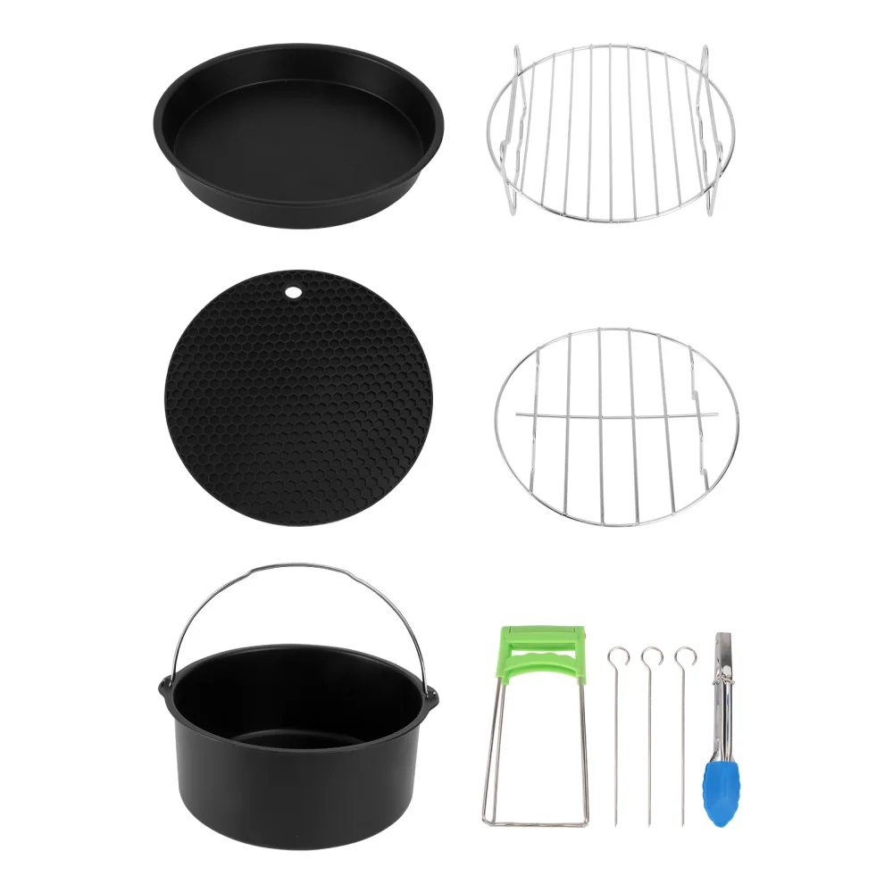 

7Pcs Air Fryer Accessories Deep Frying Pot Kit Assorted Frying Grilling Tools Household Kitchen Supplies