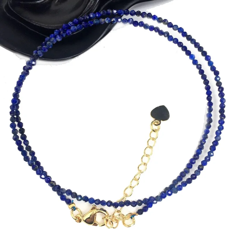 Модное ожерелье с гранеными драгоценными камнями 2-3 мм колье бусинами