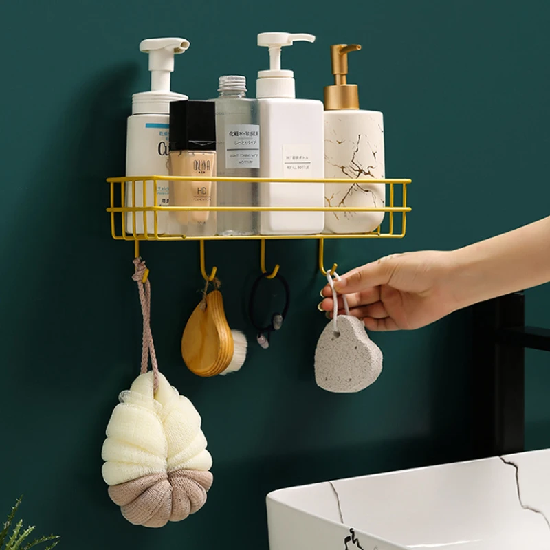 Железная полка для хранения ванной комнаты кухонная специй - Цена: 1151.89