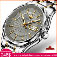 top brand oupinke men automatic mechanical watch waterproof stainless steel strap skeleton men watch gift for male