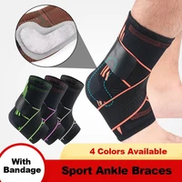 orthosis ankle support protector brace compression ankle fixing bandage flat support foot cuffs straps football sports equipment