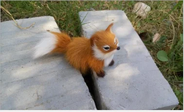Looking up fox WYZHY моделирование лиса фотографии реквизит для фотосессии гостиная украшения офиса до отправьте друзьям и детям подарки на высоком каблуке 12 см - Цвет: Looking up fox