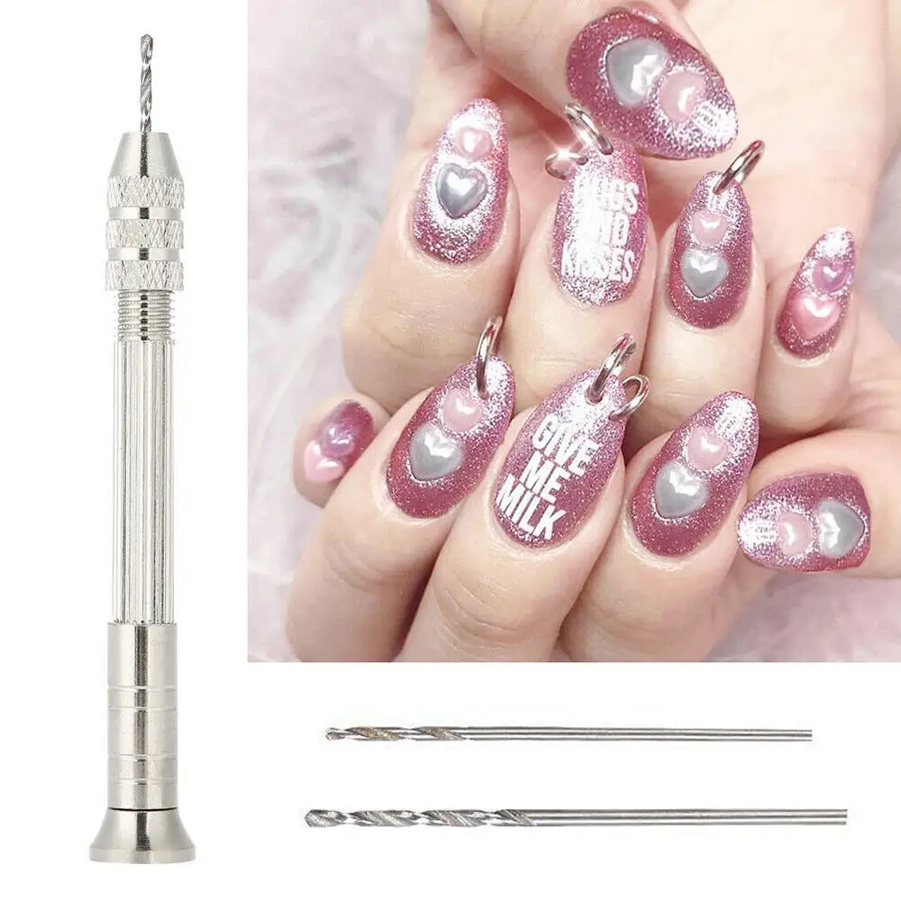 2 шт. ручной перфоратор для ногтей инструмент пирсинга висящий дизайна сделай сам