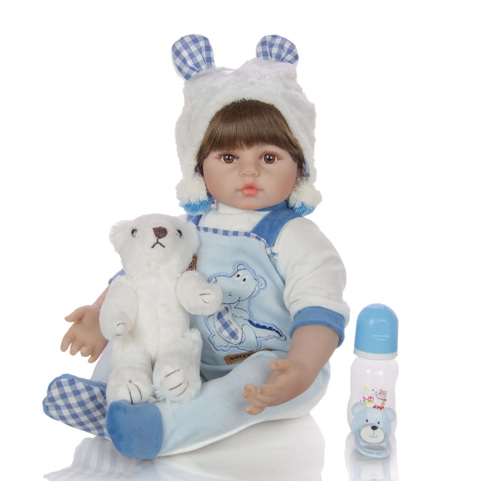 Кукла реборн силиконовая виниловая 24 дюйма 60 см | Игрушки и хобби