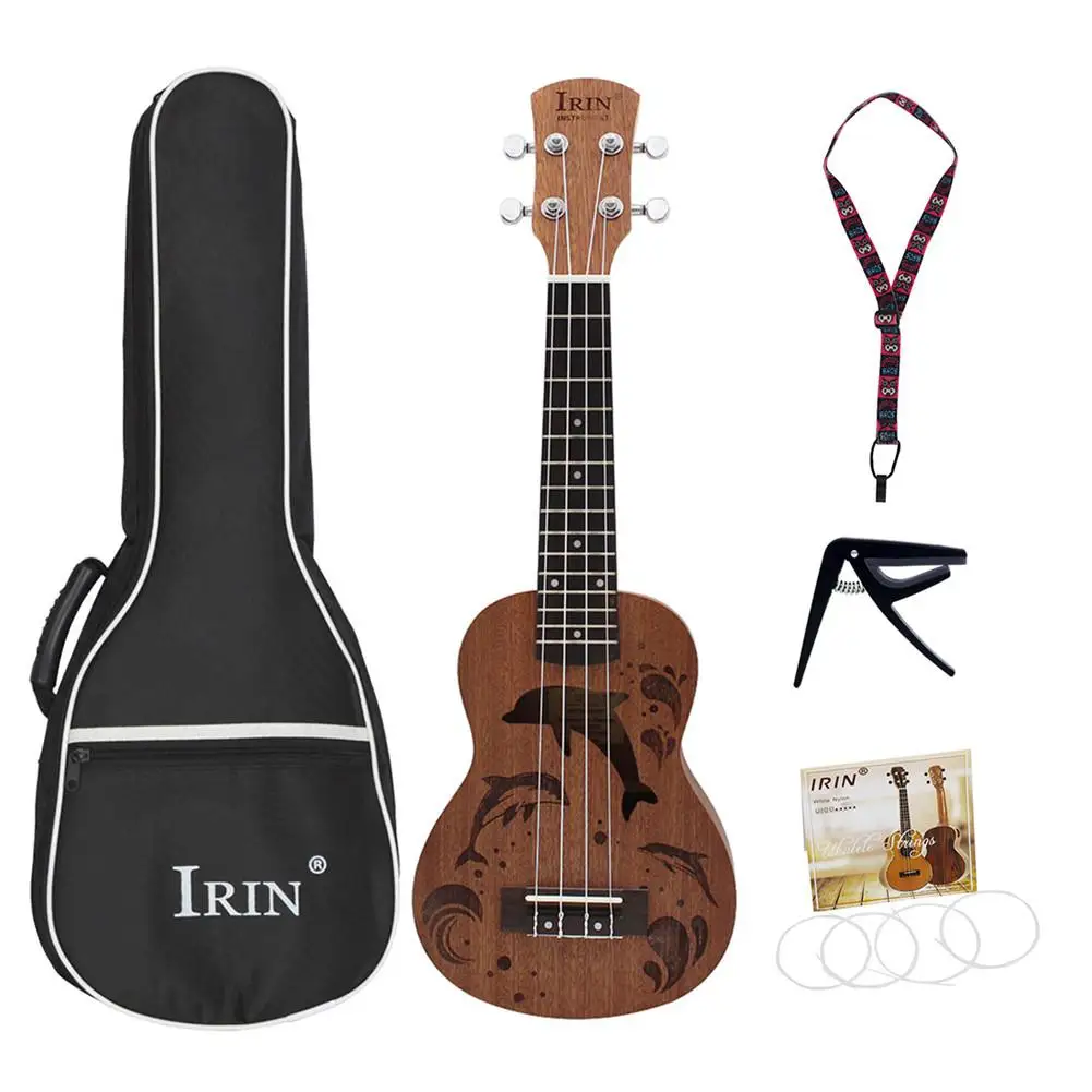 Гавайская гитара Sapele Ukulele пустотелый дельфин Гавайские музыкальные инструменты