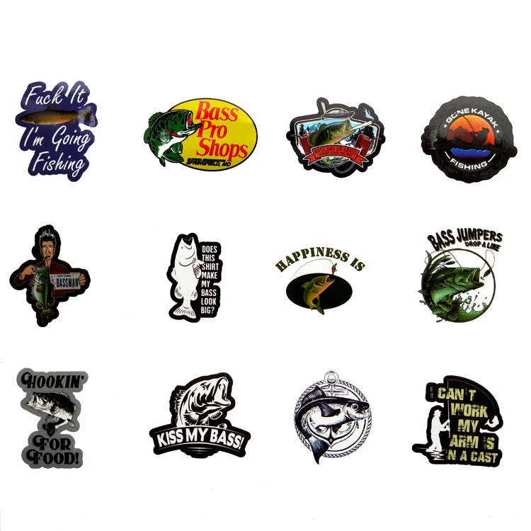 51 шт. забавные наклейки для рыбацких машин рыбалки s ноутбука чемодана