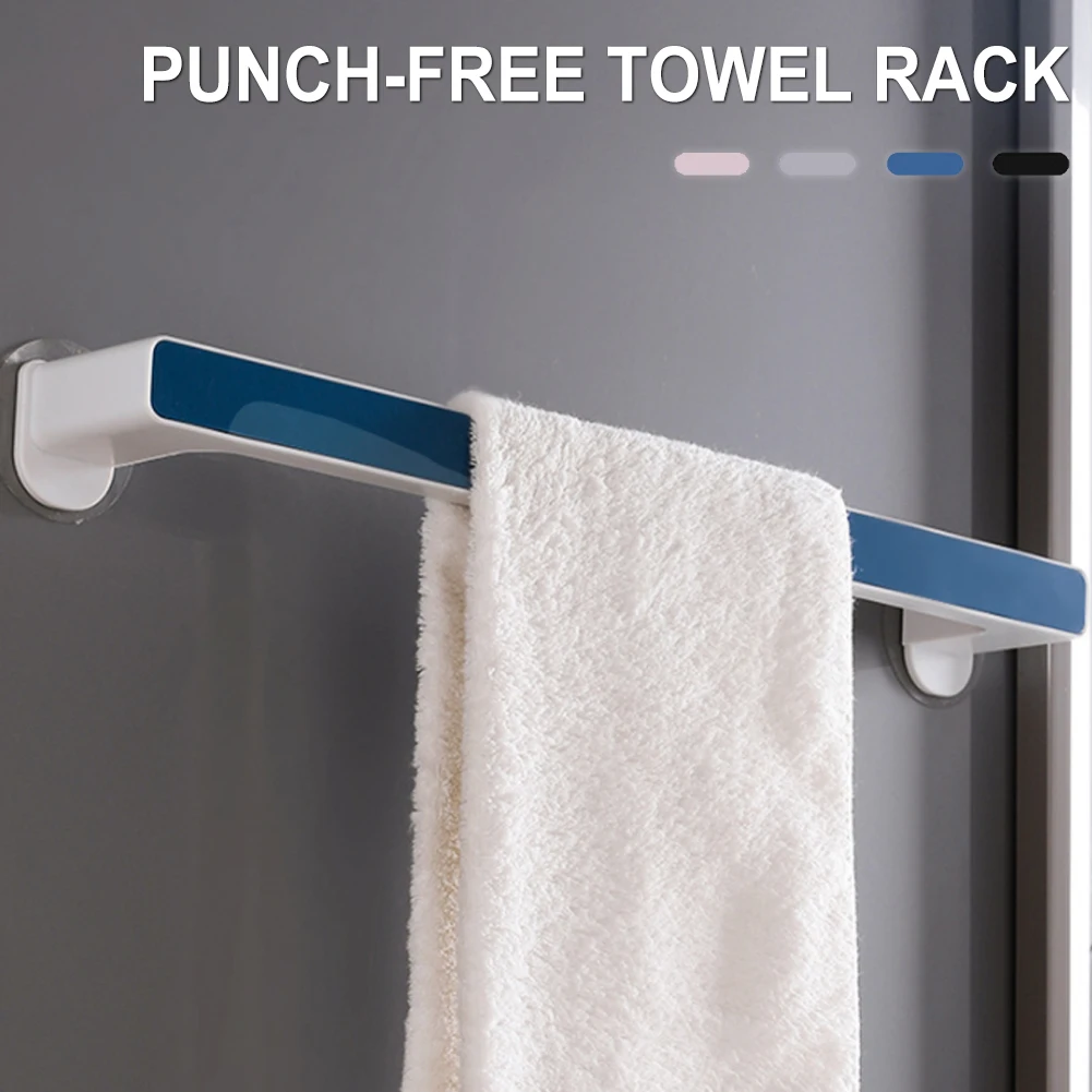 

Bathroom Towel Rack Fashion Hanging Hook Save Space Suction Cup Towel Holder