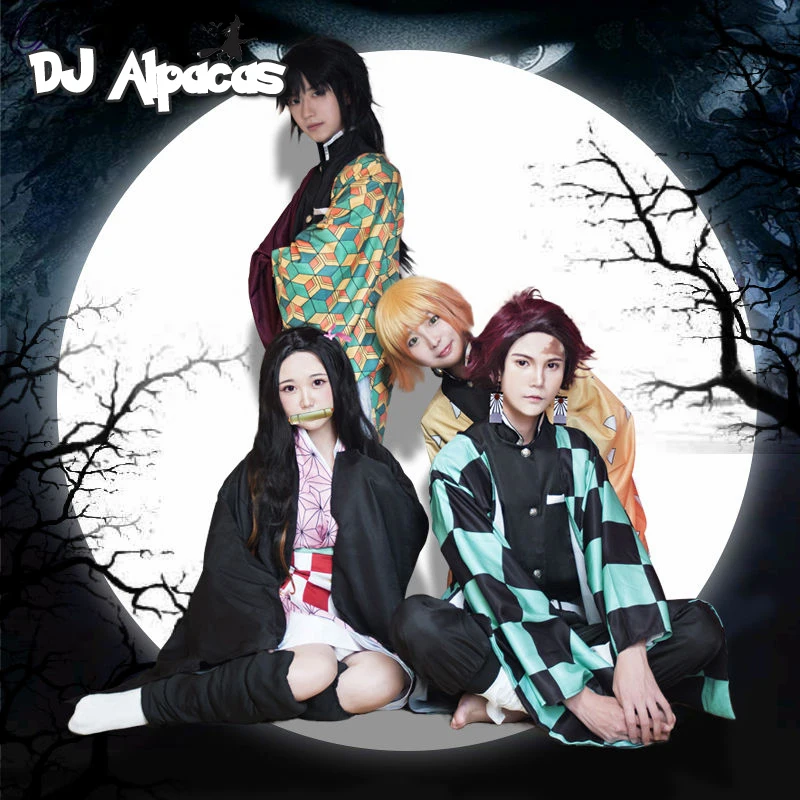 

Anime Costume Demon Slayer Cosplay Tanjirou Kamado Nezuko Cosplay Costume Kimetsu no Yaiba Men Women Kimono Costume Halloween