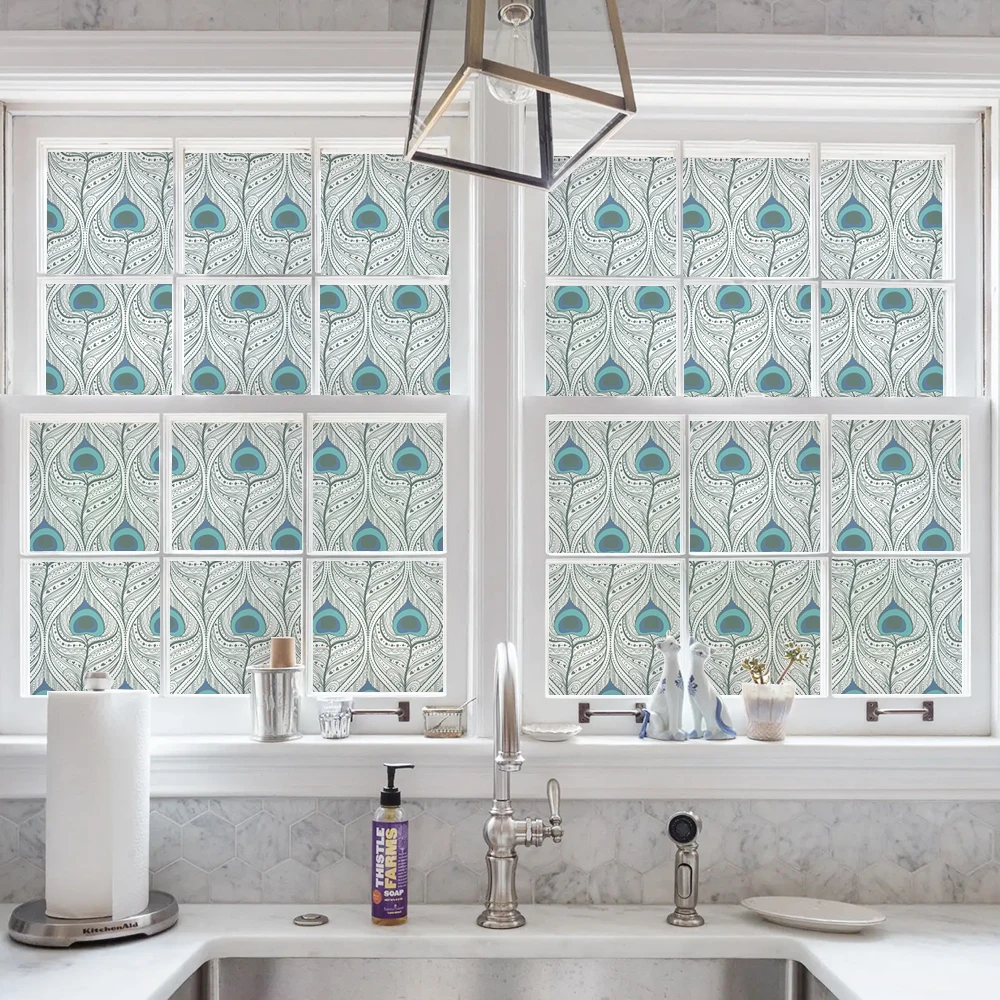 45*200 см витражное стекло электростатическое окно пленка матовая непрозрачная