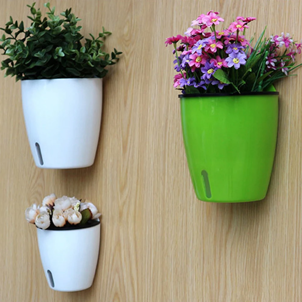 Самополив цветочный горшок настенный смоляный пластиковый плантатор прочный