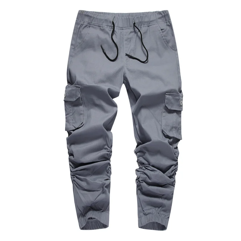 Liketkit мужские тактические брюки карго 2019 однотонные Свободные повседневные штаны
