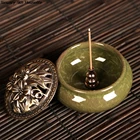 1 шт. Портативный сплав Медный для благовоний держатель может быть фиксированной ароматические палочки и катушки курильница высокое ладан штепсельной вилки