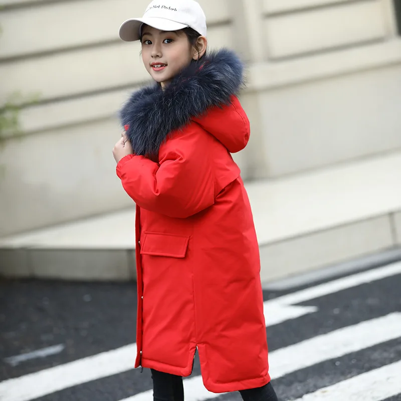 Зимнее пальто для девочек детские парки зимние куртки 2019 г. Детские комбинезоны с