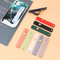 newest push pull phone holder multi function ring buckle lazy desktop sticky silicone ring grip belt wrist hand band finger gri
