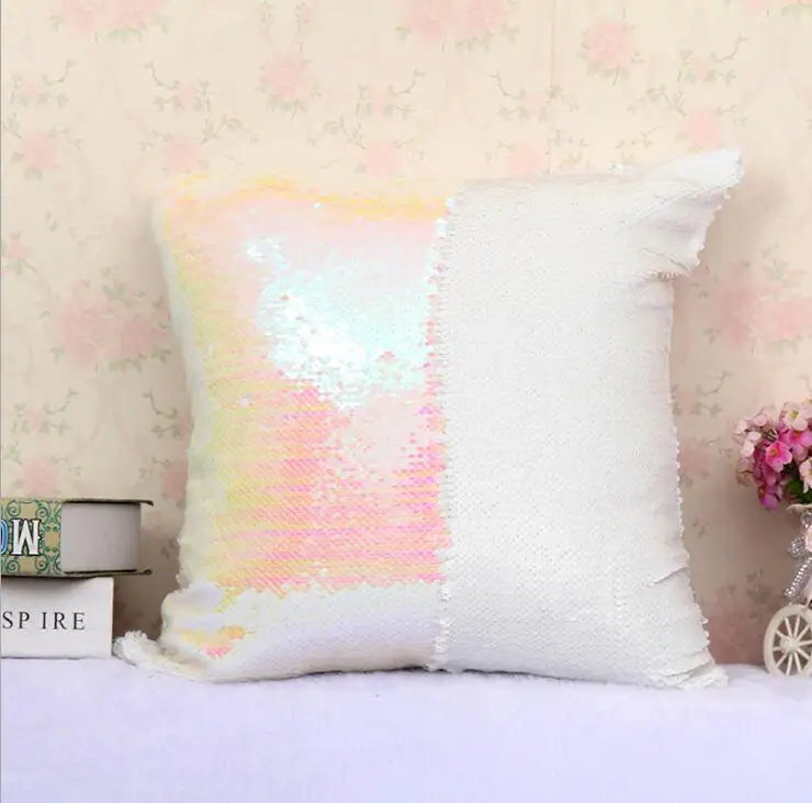 

Mermaid Sequins Pillow Case Magic Reversible Sequin Pillowcases Home Decorative Cushion Cover Office Sofa Cushion Pillow Case