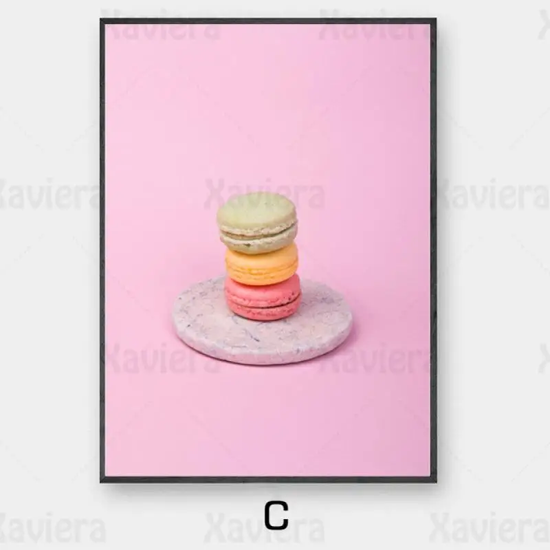 

Nordic Simple Wall Art Coffee Macaron Painting Nordic Poster Home Decoration Dining Room Mural Canvas Printing Cafe Decoration