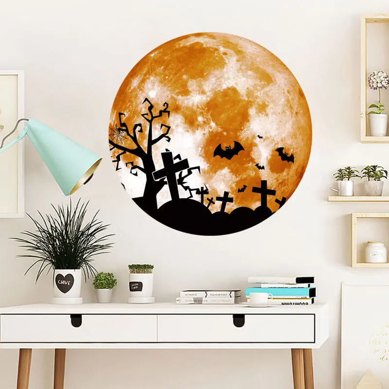 

Hot Sale Glowing In The Dark Eyes Wall Glass Sticker Halloween Decoration Decals Luminous Home Ornaments- Green