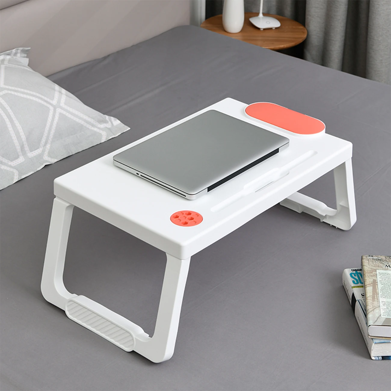 

Multifunctional Folding Storage Computer Desk Study Table Plastic Foldable for Bed Sofa Tea Serving Table Computer Desk Large