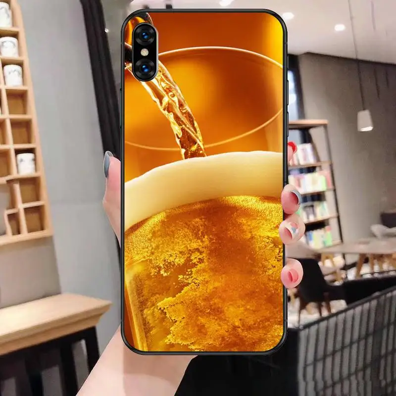 

World Beers Alcohol Summer Bubble Phone Case For Black-Iphone 5s 6 6s 7 8 11 12 X Xs Xr Pro Plus Max Mini Fundas Cover
