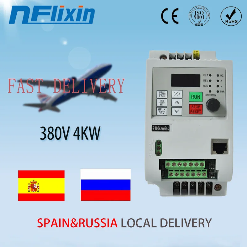 380V 2.2KW 3HP трехфазный Вход Выход преобразователь частоты инверторного типа