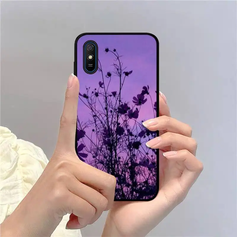 purple aesthetic phone case for redmi 9a 8a 7a 7a 7 6a 5a 5 plus 4x s2 go k20 k30 6 note 8 9 pro cover free global shipping