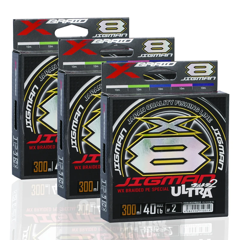 

Original YGK X Braid Jigman ULTRA PE Fishing Line Made In Japan Multicolored High Strength Ocean Fishing Line 200M 300M