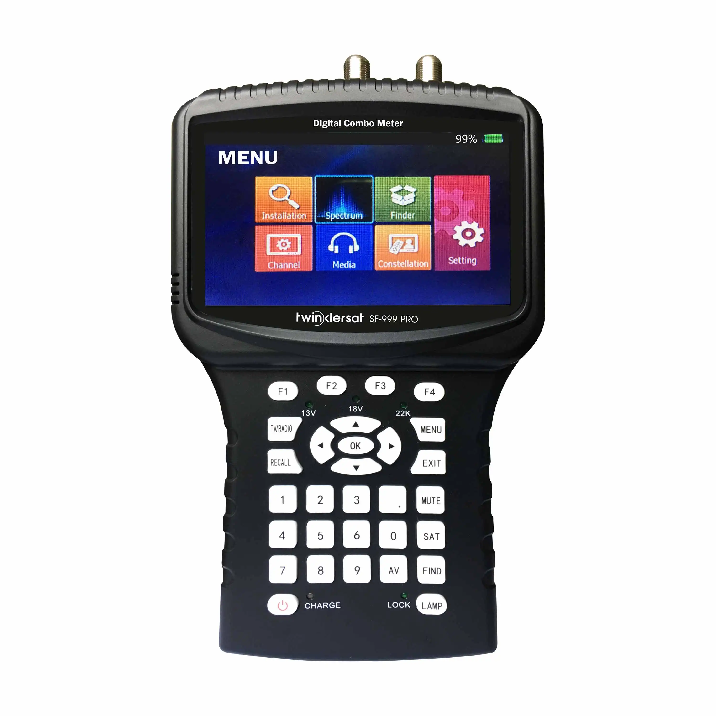 Twinkler SF 999 Pro HD спутниковый Finder Combo DVB T2 S2 C 4 3 &quotанализатор спектра экрана WiFi Youtube CS CCTV