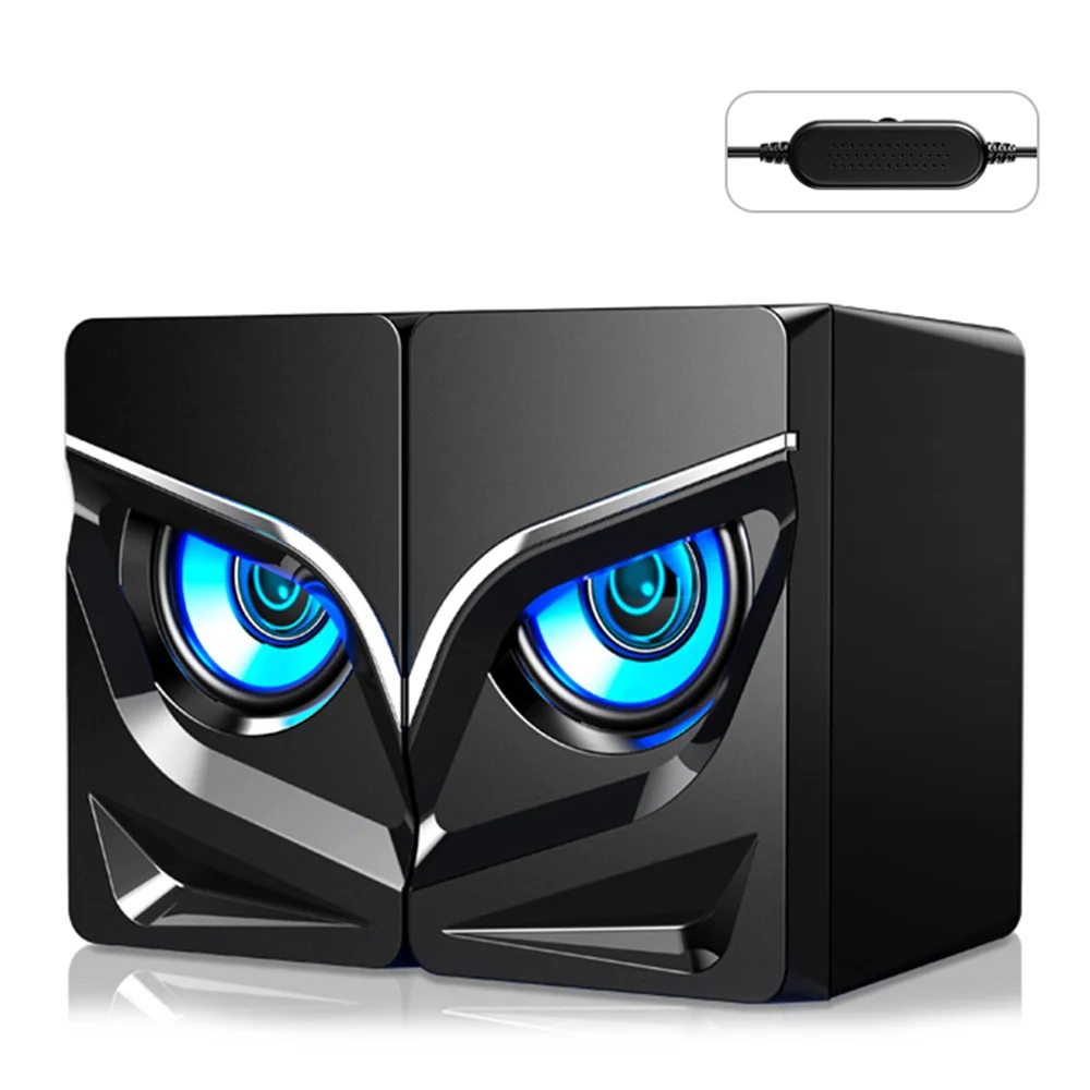 V128 мини USB 2 1 стерео звуковая колонка для настольного компьютера сабвуфер