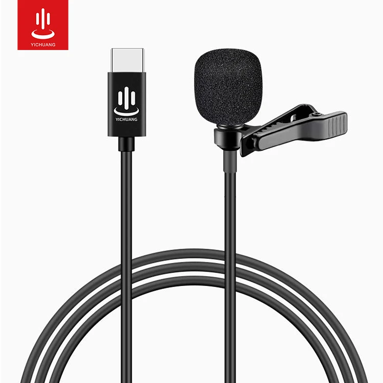 Конденсаторный микрофон YICHUANG петличный USB C для смартфонов на Android и Windows интервью