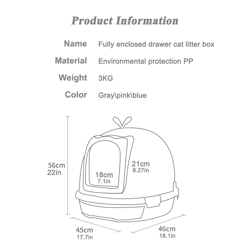Домашние животные Лото Кошачий Ящик для туалета с защитой от брызг Собачий