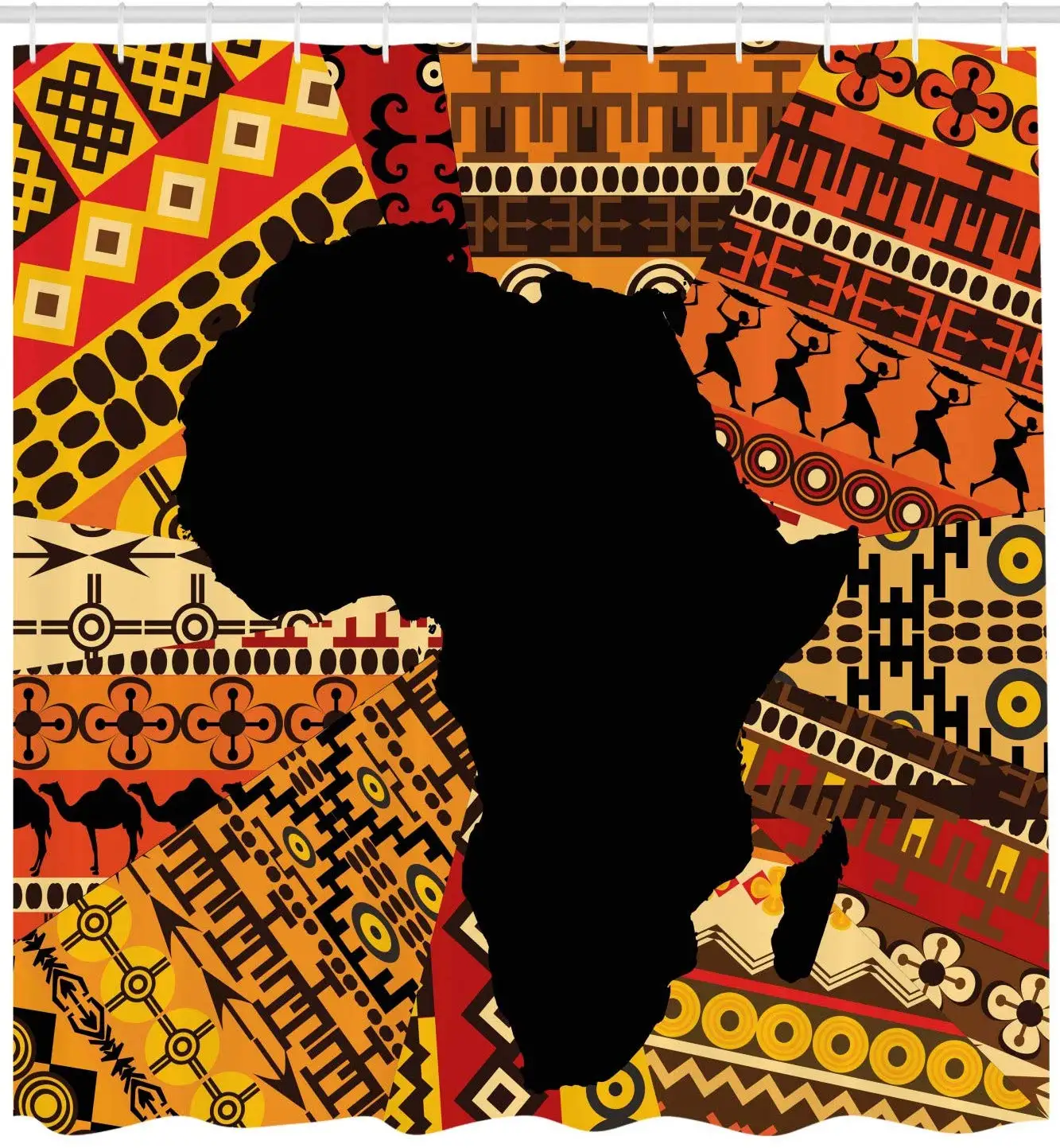 Абстрактное искусство Стиль Африка Карта на этническом фон ковер иллюстрация