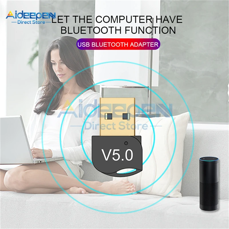 USB Bluetooth 5 0 адаптер передатчик приемник аудио ключ беспроводной для компьютера ПК