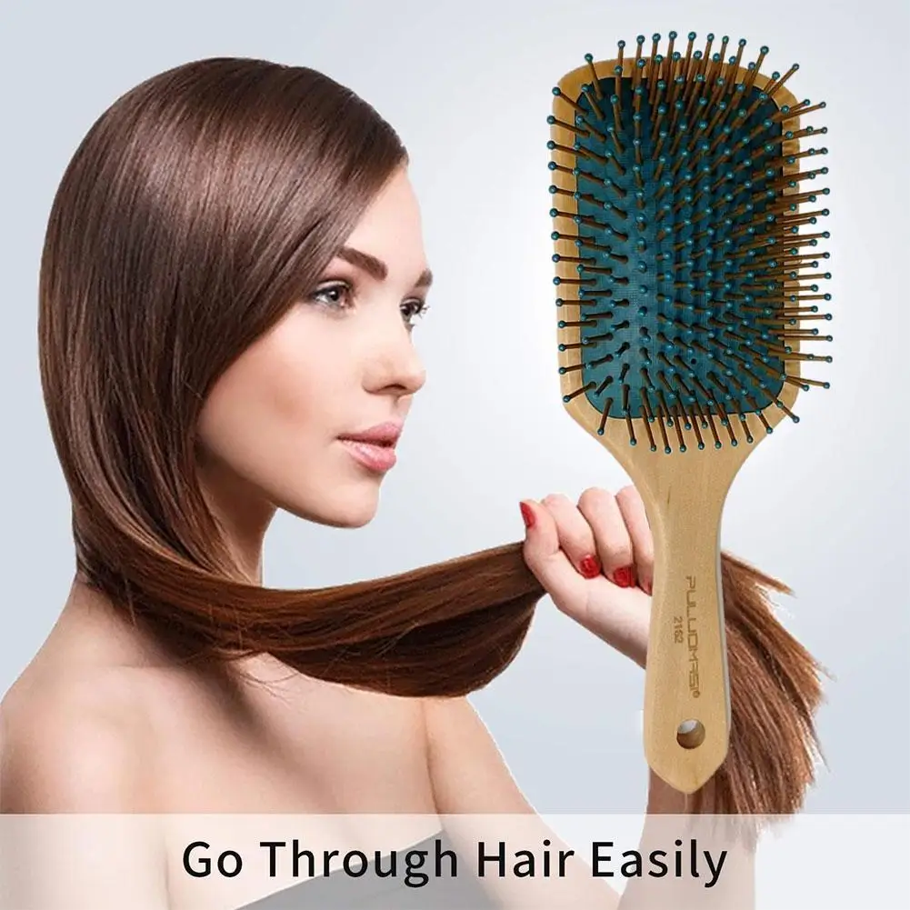 

New Wood Comb Hair Scalp Massage Comb Airbag Hairbrush Nylon Women Wet Curly Detangle Hair Brush Hair Styling Hairdressing Comb