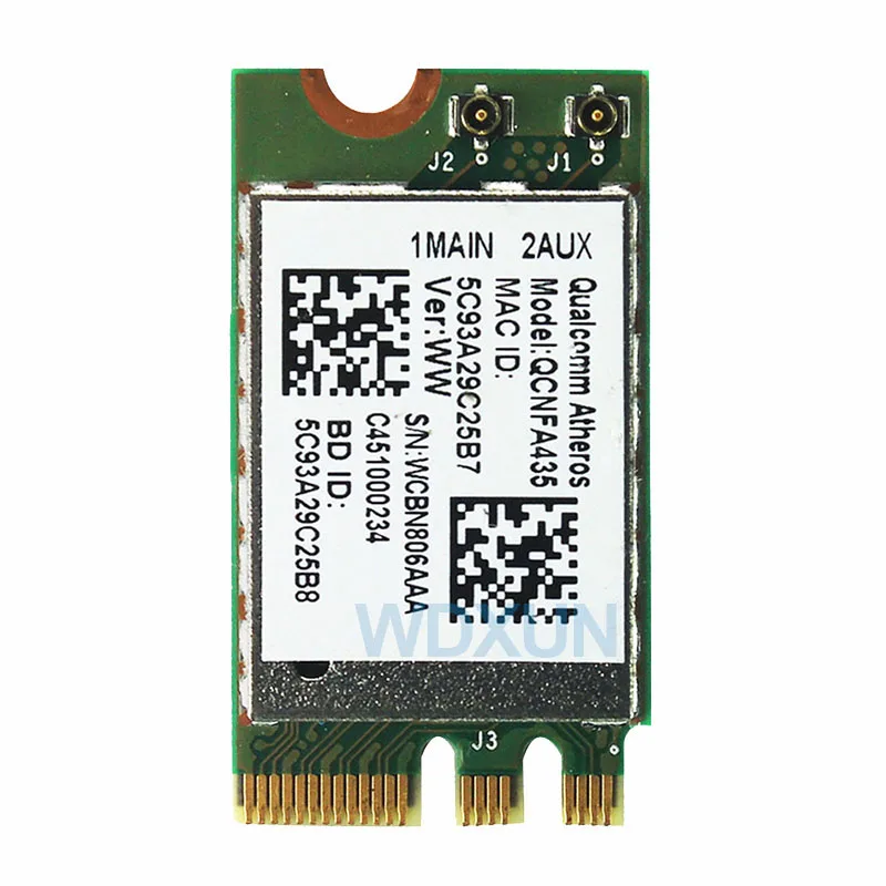 Фото Карта беспроводного адаптера для QCA9377 QCNFA435 QCNFA 435 802.11AC Bluetooth 4,1 433M 2,4G/5G WIFI WLAN Card №2