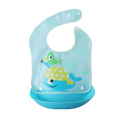 Нагрудник детский хлопковый непромокаемый с мультяшным принтом От 0 до 3 лет |