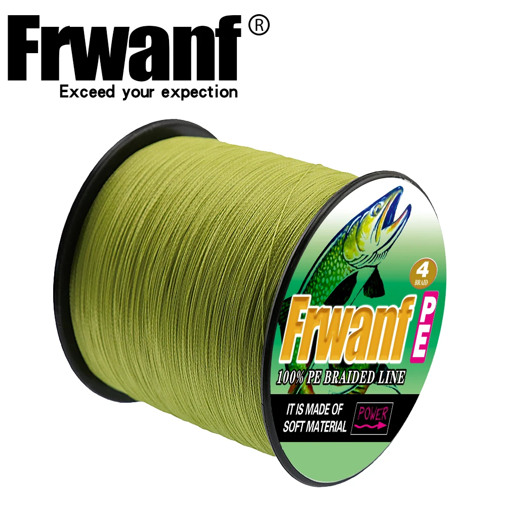 Frwanf плетеная леска с 4 нитями много волоконная рыболовная из ПЭ 1000 м нити PE тканый