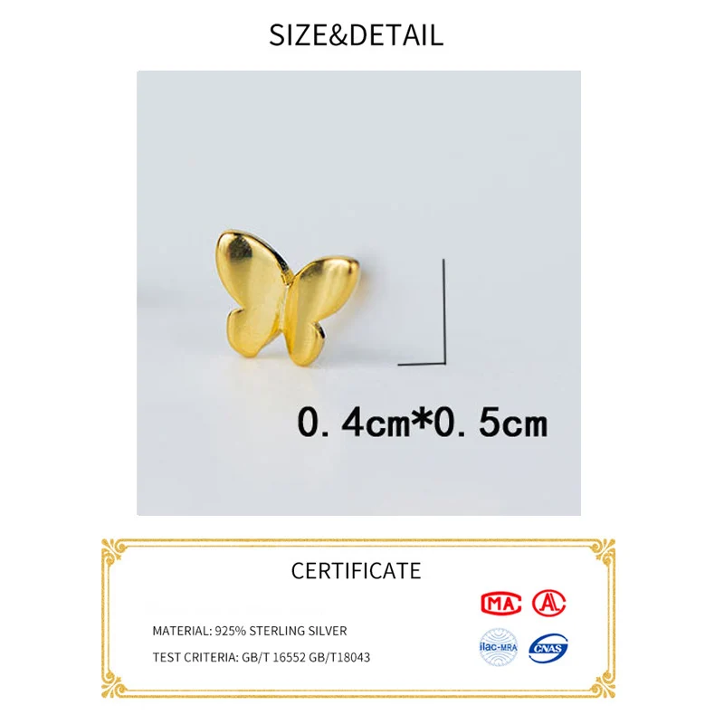 Женские маленькие серьги гвоздики La Monada из стерлингового серебра 925 пробы в