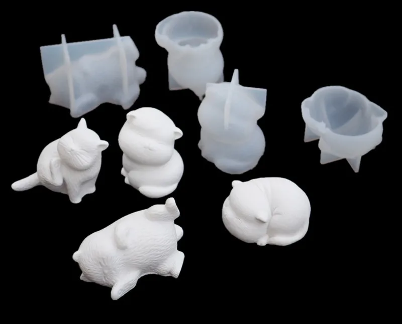 

Crystal drop glue Silicone Mold three-dimensional cat UV Resin epoxy mold DIY Making Finding Accessories Jewelry