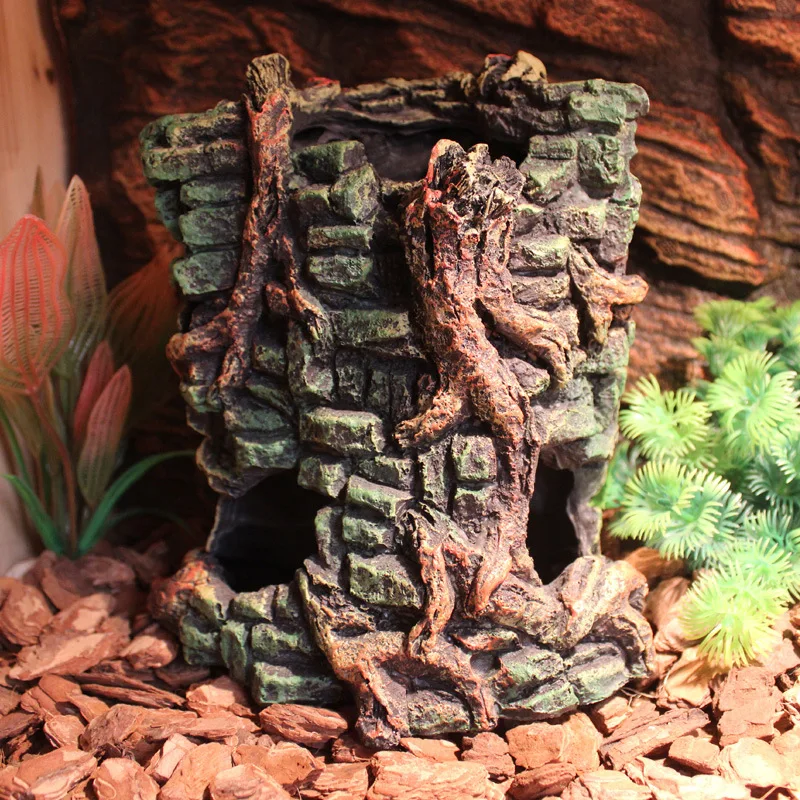 Аквариумное украшение имитирует древнюю Римскую колонку колонна лица любовника