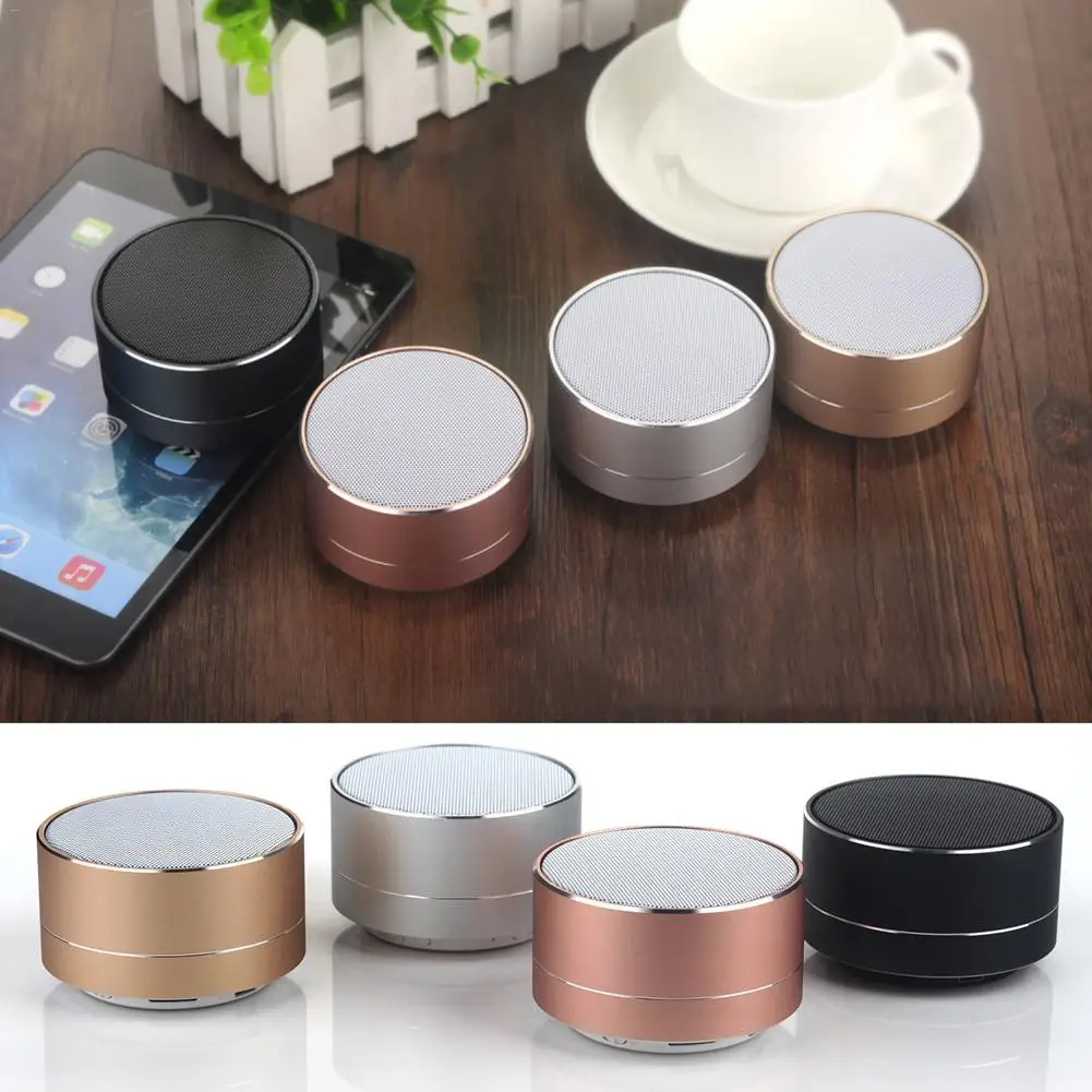 A10 Wireless Bluetooth Speaker LED Metal Steel Mini Card Smart Handsfree Support FM Radio SD | Электроника