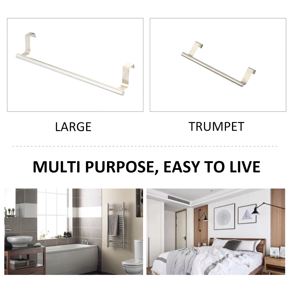 

Stainless Steel Towel Stand Rack Door Towel Rack Bathroom Hanging Rod