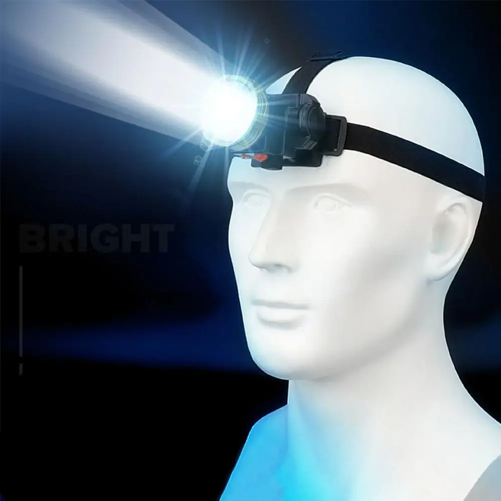 Мощсветильник светодиодный налобный фонарь суперъяркий дальнего действия лампа