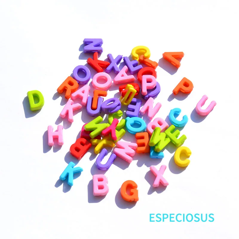 

Multi Color Acrylic Fittings Letter Beads 12MM Alphabet Spacer DIY Jewelry Making Departments Bracelet Braid Accessories 100pcs