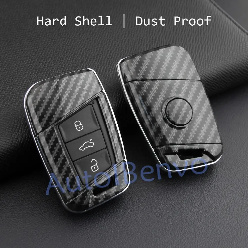 Защитный чехол для автомобильного ключа из углеродного волокна Smart Volkswagen B8 Passat