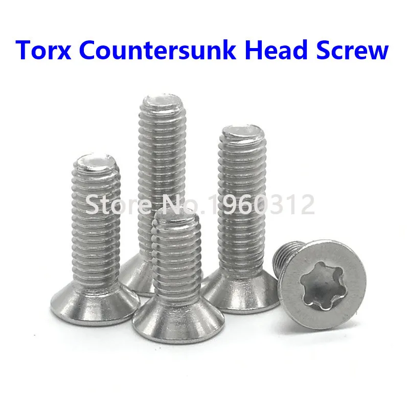 10 50 шт. ISO14581 GB2673 M1.6 M2 M2.5 M3 M4 Нержавеющая сталь A2 Torx Потайной винт Шестигранная