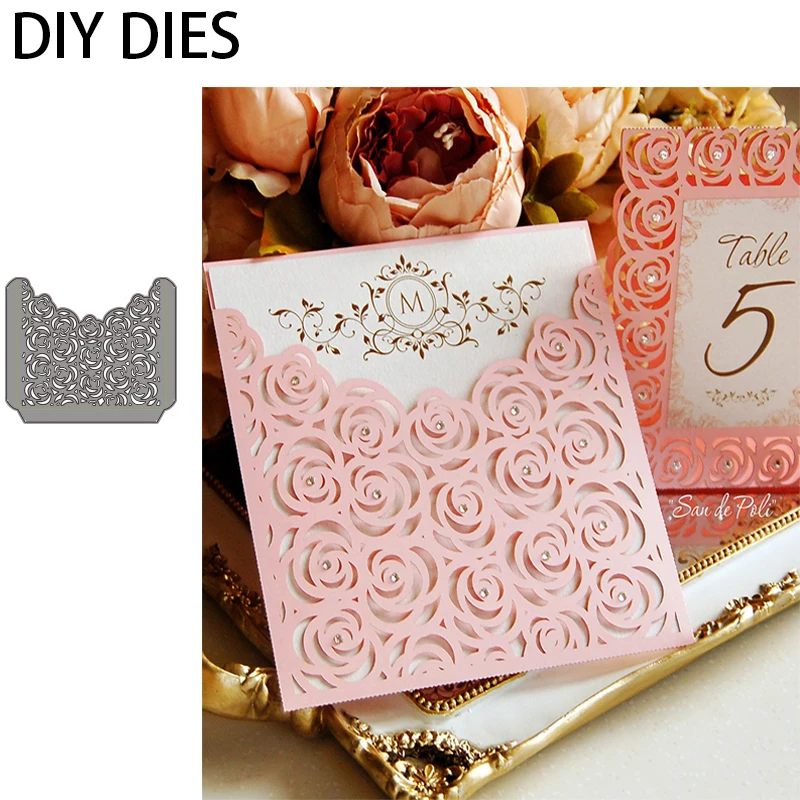Пресс-формы форма Роза пригласительная открытка металлическая пресс-форма для